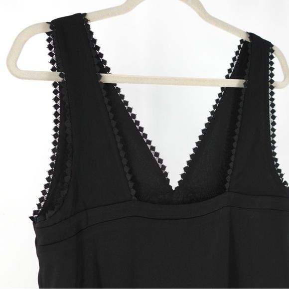 NWT The Kooples Black Sleeveless V-Neck Midi Dress Size M - Picture 5 of 13